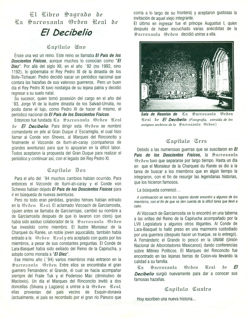 "El Decibelio Edición Especial", mayo 10, 1999, página 3