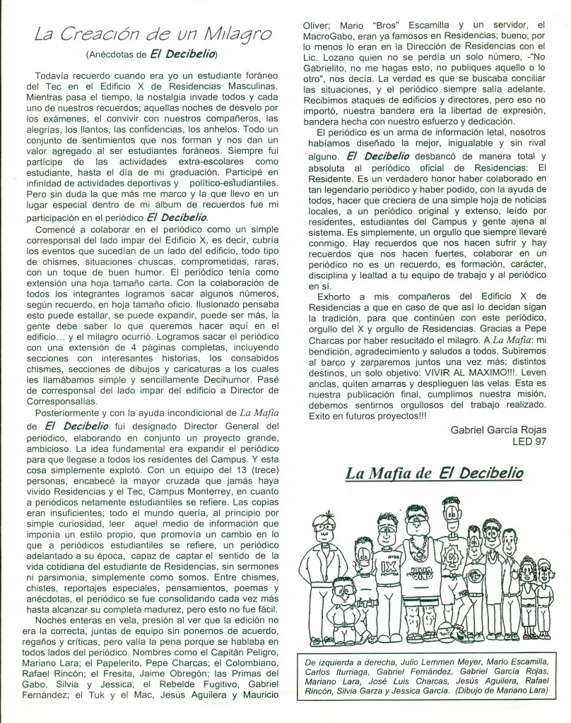 "El Decibelio Edición Especial", mayo 10, 1999, página 7