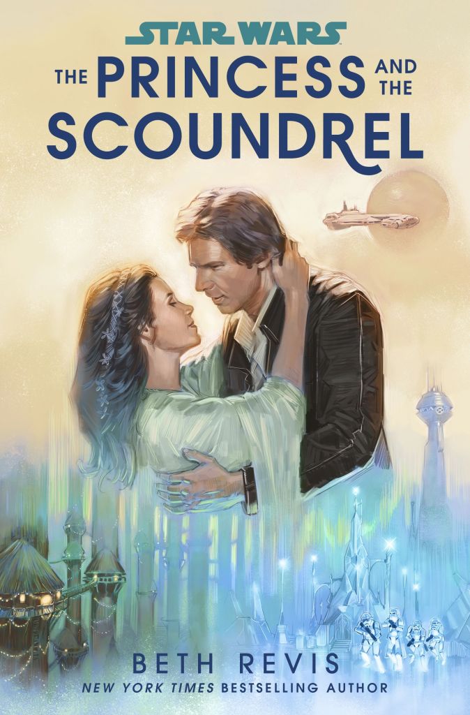Portada de "The Princess and the Scoundrel", Han y Leia entrelazados en un abrazo