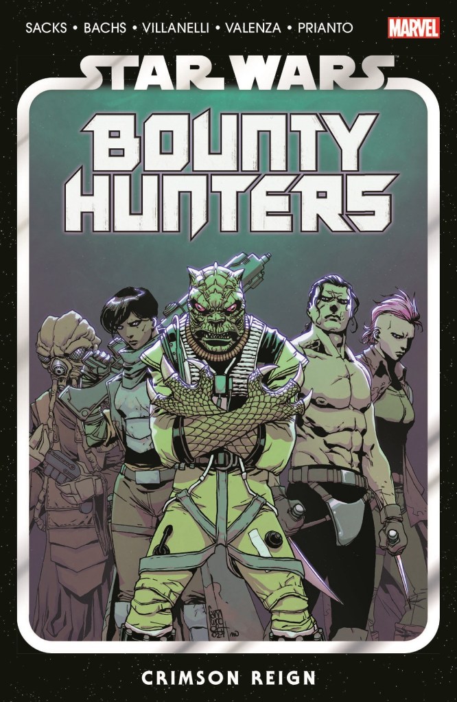Cover for "Bounty Hunters Vol. 4" showing the group of characters with Bossk in the middle.