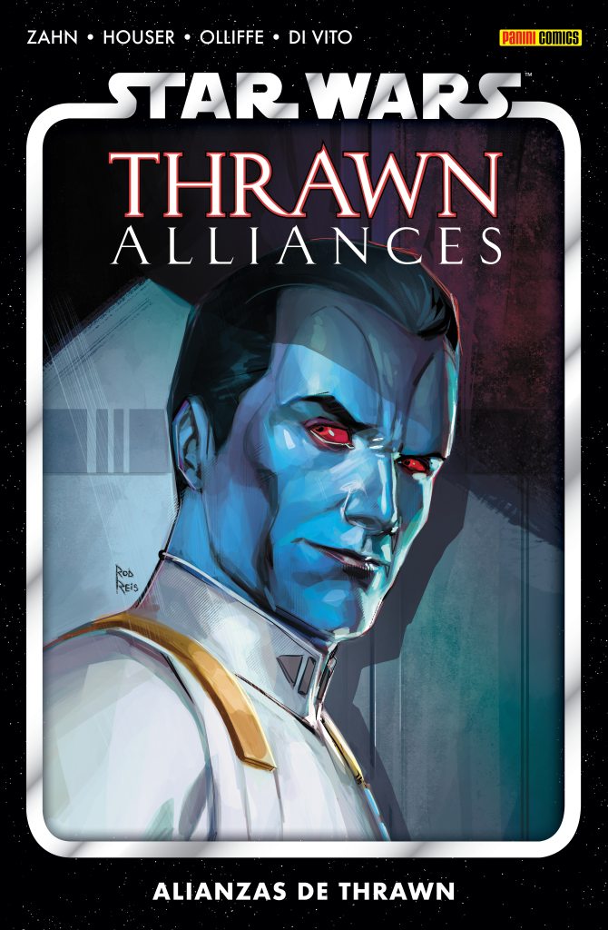 Portada de "Thrawn Alliances (Alianzas de Thrawn)" mostrando al personaje titular con su típico traje blanco.